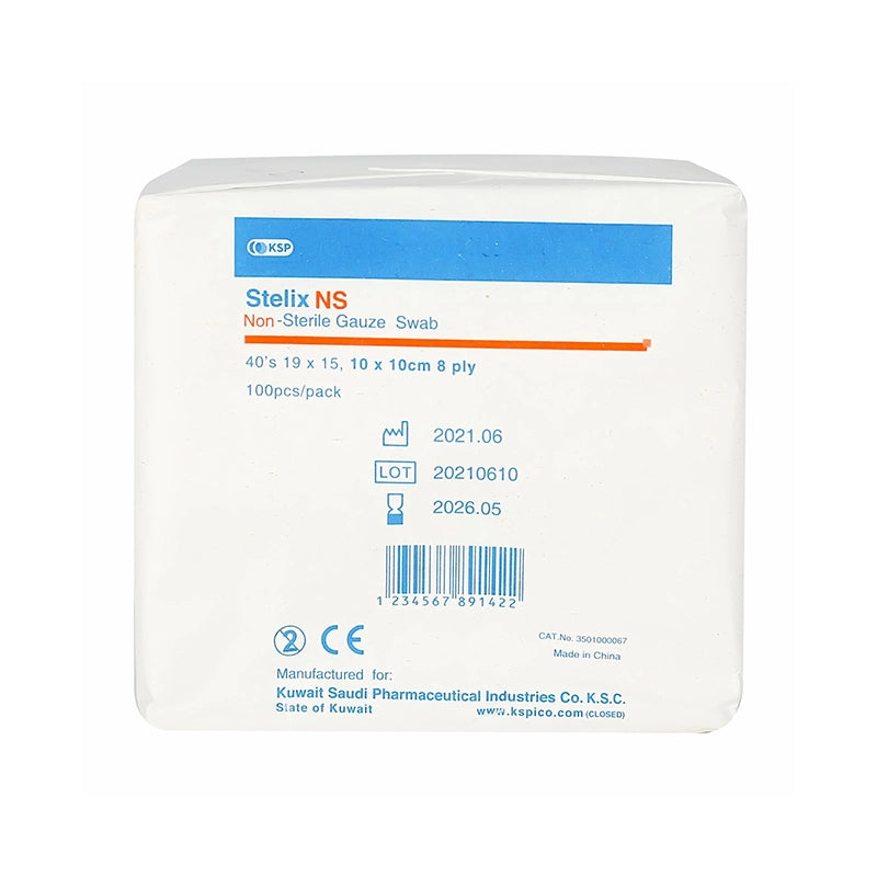 Stelix Non Sterile Gauze Swab 8Plys 10x10Cm 100S
