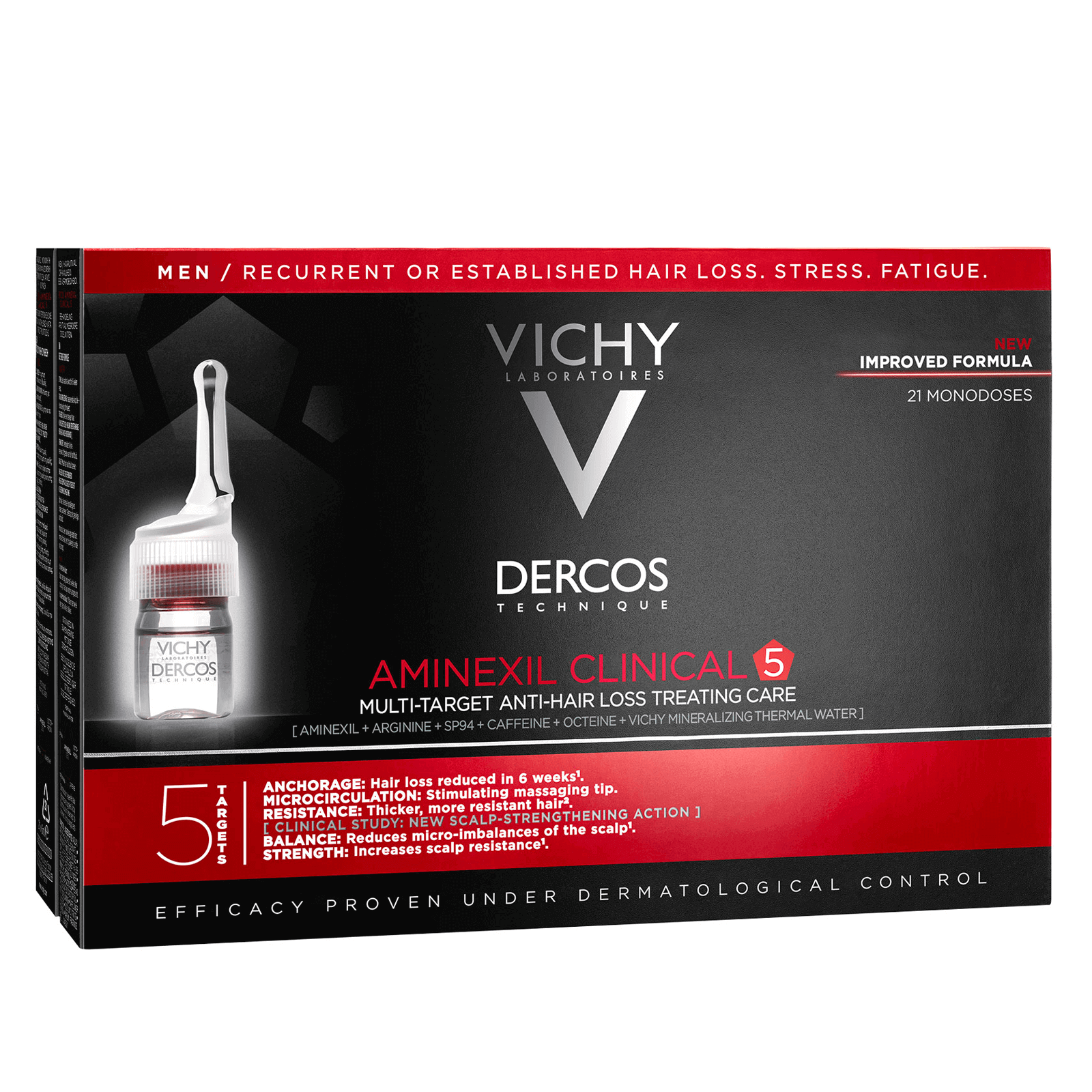 Vichy Dercos Aminexil Anti-Hair Loss Men Ampoules 21*6 mL 81272