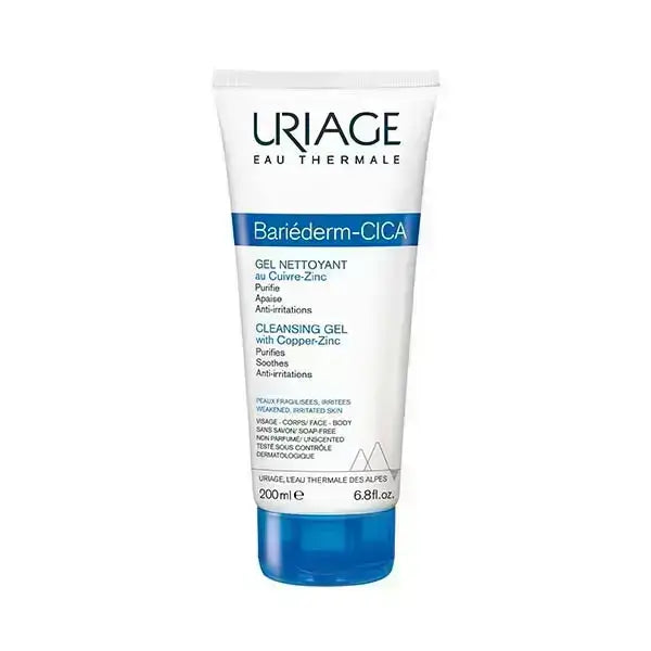 Uriage Bariederm Cica Cleansing Gel With Cu-Zn 200 ml 10200144