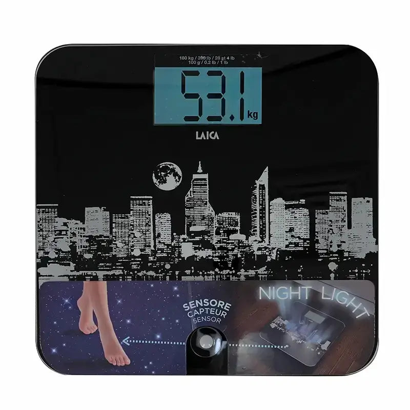 Laica Night Light Electronic Personal Scale With Sensor PS1059
