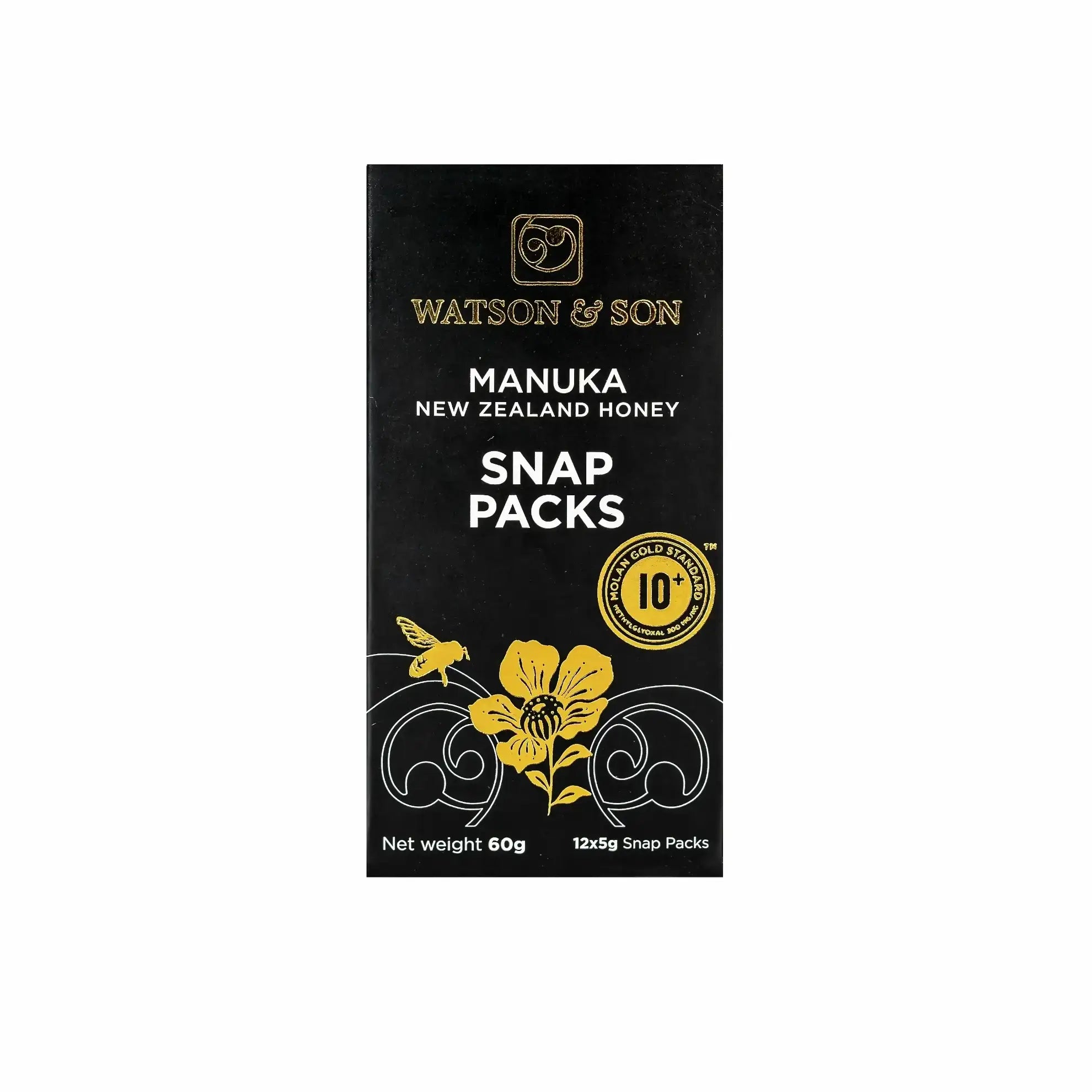 Watson & Son Manuka Honey 10+ MGS Snap Packs  12 X 5 g