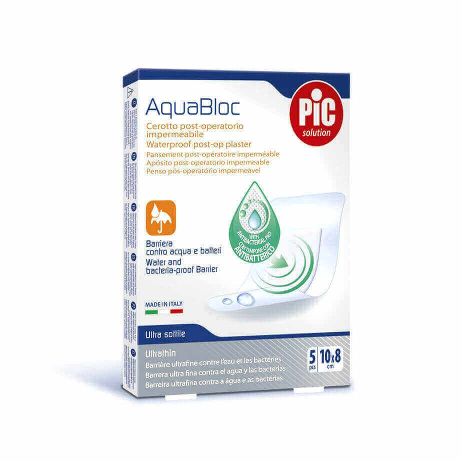 Pic Aqua Bloc Sterile Plaster 10*8cm 5'S
