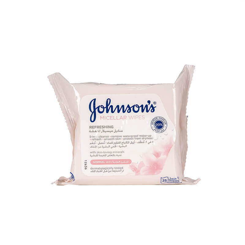 Johnson Micellar Wipes Refreshing 25s