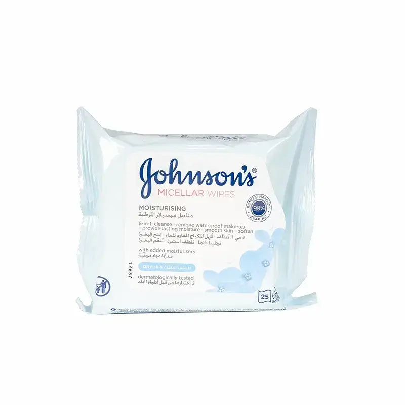 Johnson Micellar Moisturising Wipes 25's