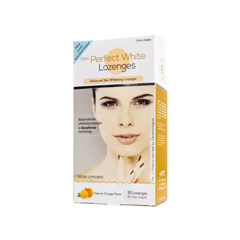 بيرفكت وايت أقراص استحلاب بنكهة البرتقال 30 قرص لتفتيح البشرة 