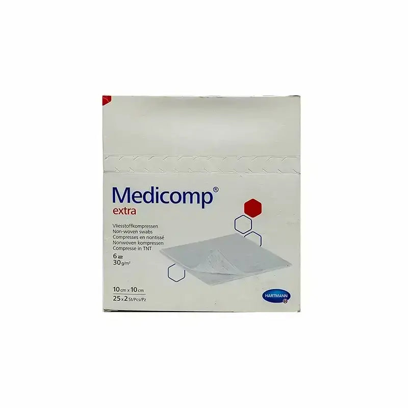 Hartmann Medicomp Extra Non-Woven Swabs 10x10 cm 25 Pcs