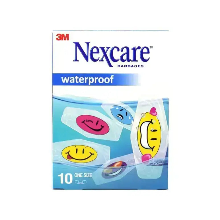 Nexcare Tattoo Waterproof Emoji Bandages 10 Pcs