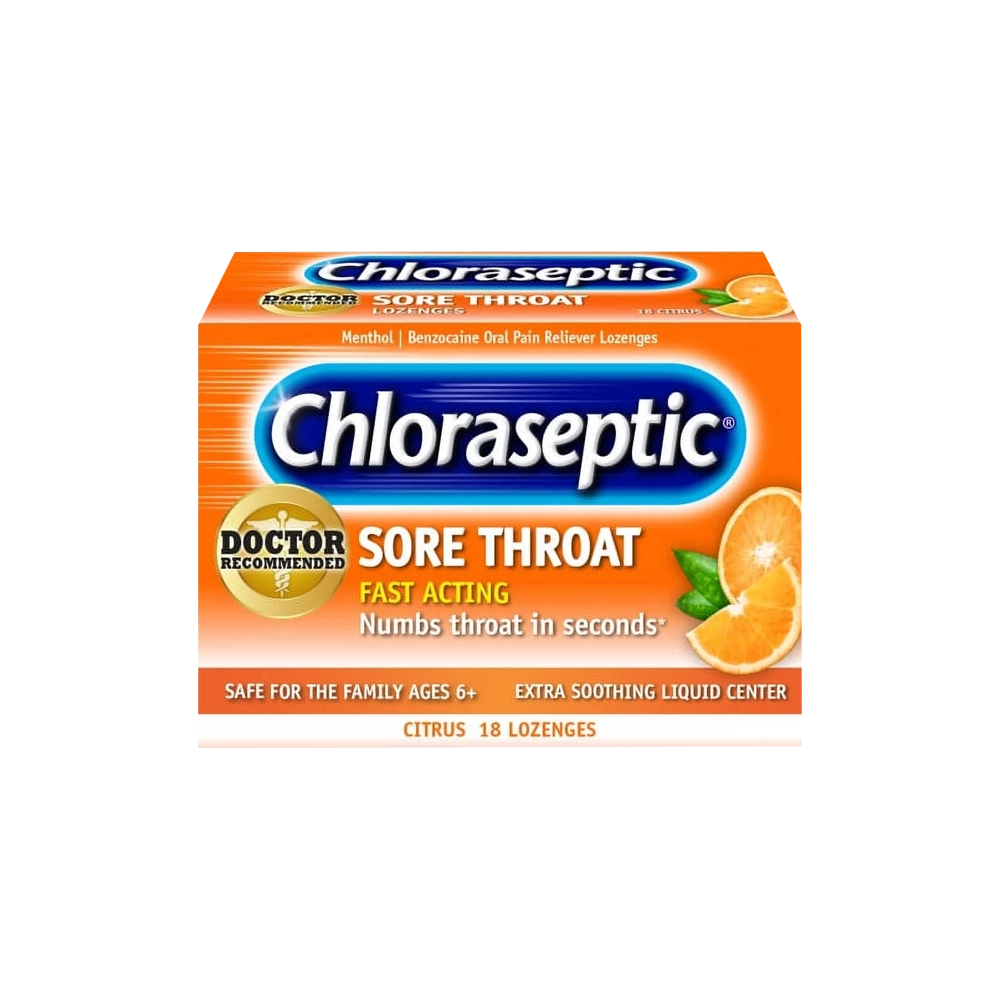 كلوراسيبتك حلاو مص بنكهة البرتقال 18 قطعة