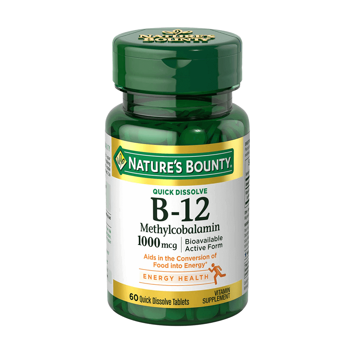 Natures Bounty B 12 Methylcobalamin 1000 mcg Dissolved Pills 60'S