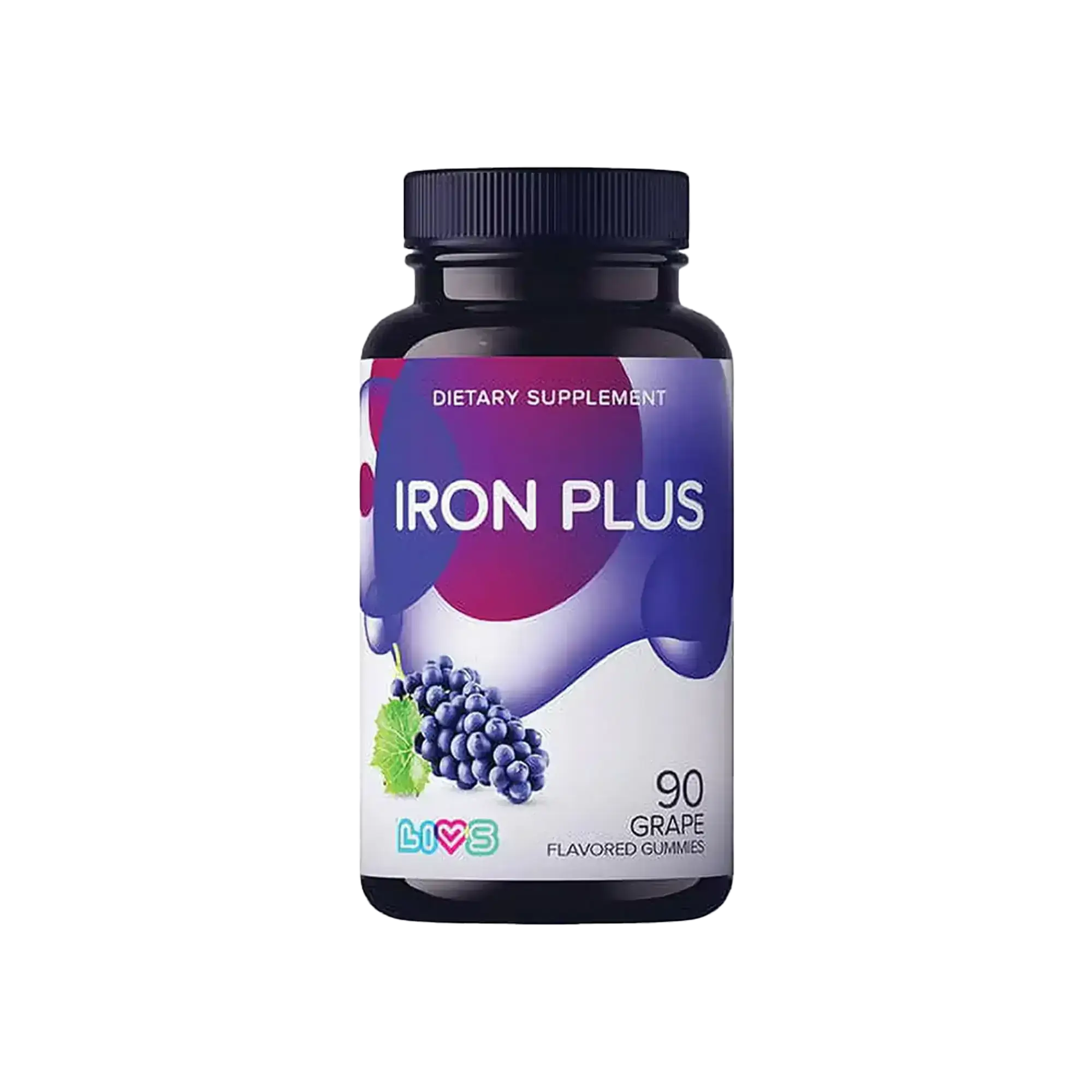 Livs Iron Plus with Grape Flavor 90 Gummies