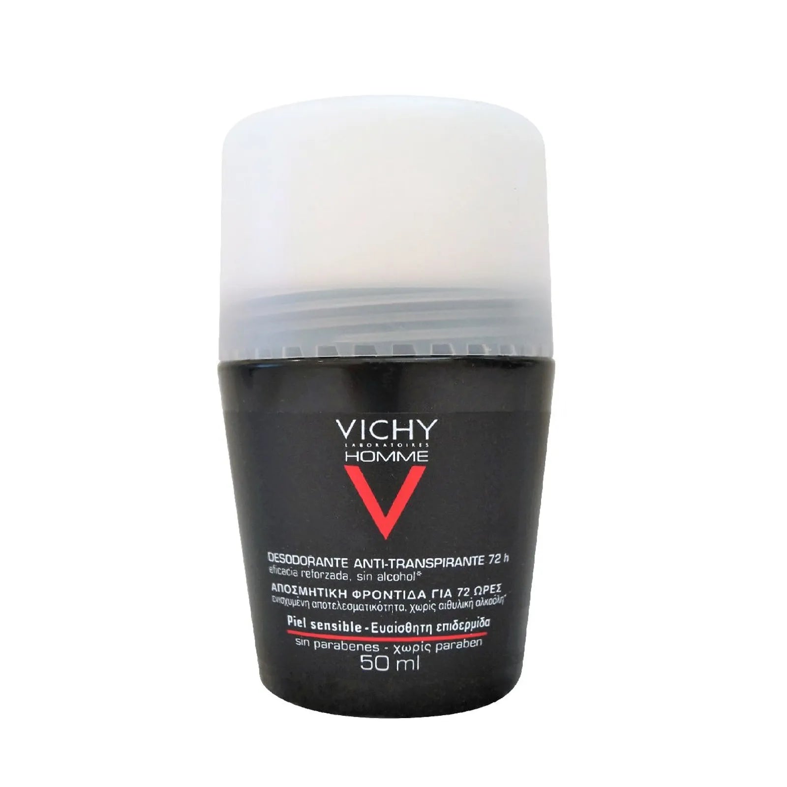 Vichy Homme Deodorant Anti Perspirant 72 Hrs 50 mL (Black) to get rid of perspirant