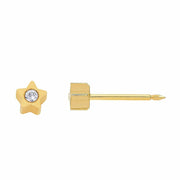Inverness 24C GP Crystal In Star Earrings 24KT