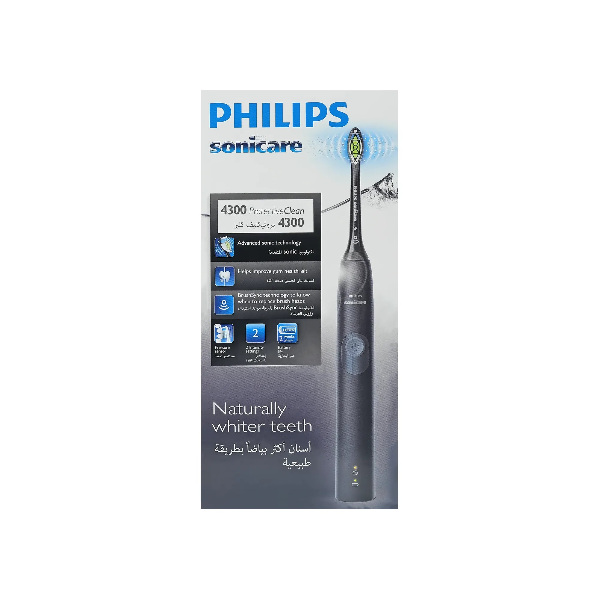 Philips Sonicare Protective Clean Power Black Toothbrush 4300 - HX6800/44
