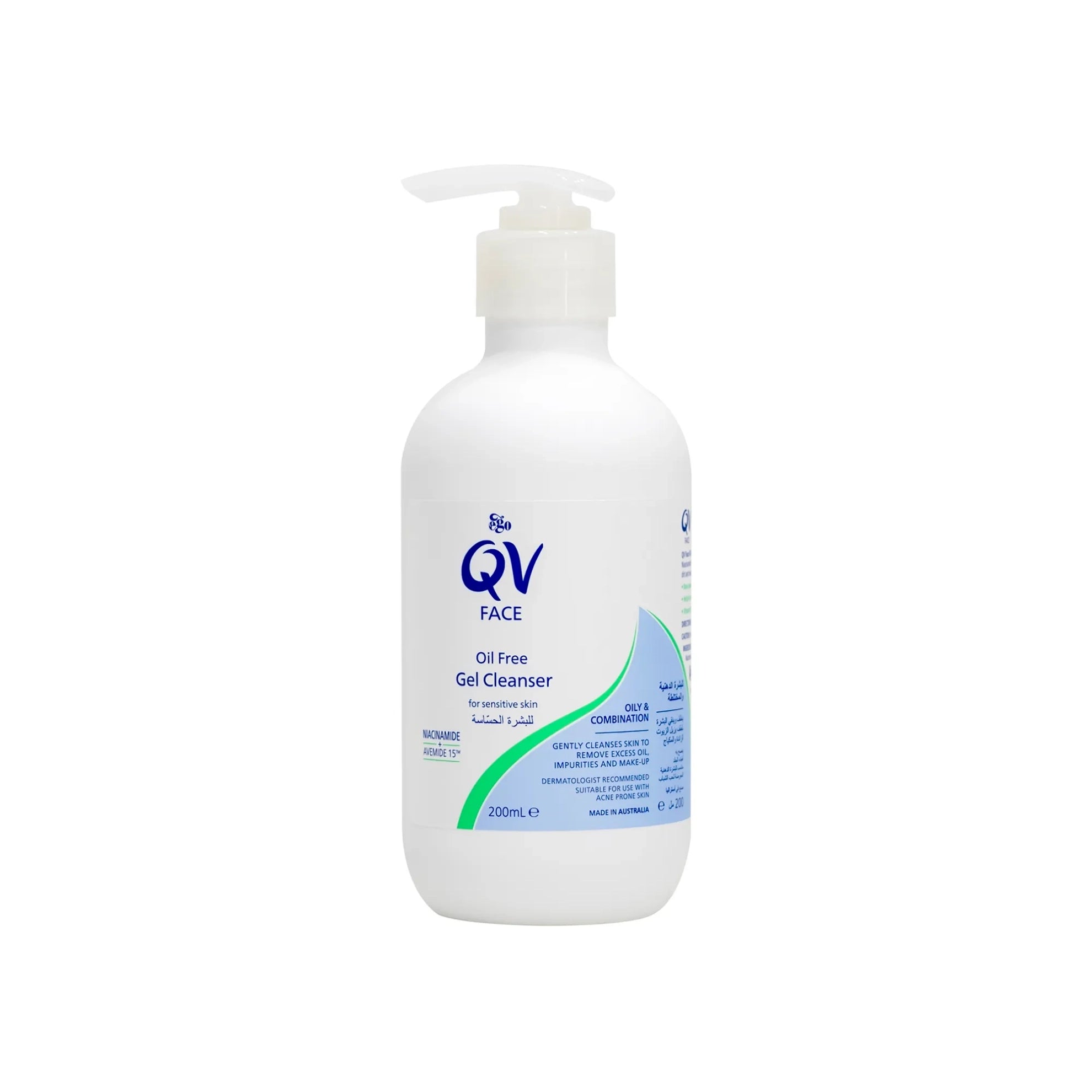 QV Face Oil Free Gel Cleanser For Oily & Combination Skin 200ml
