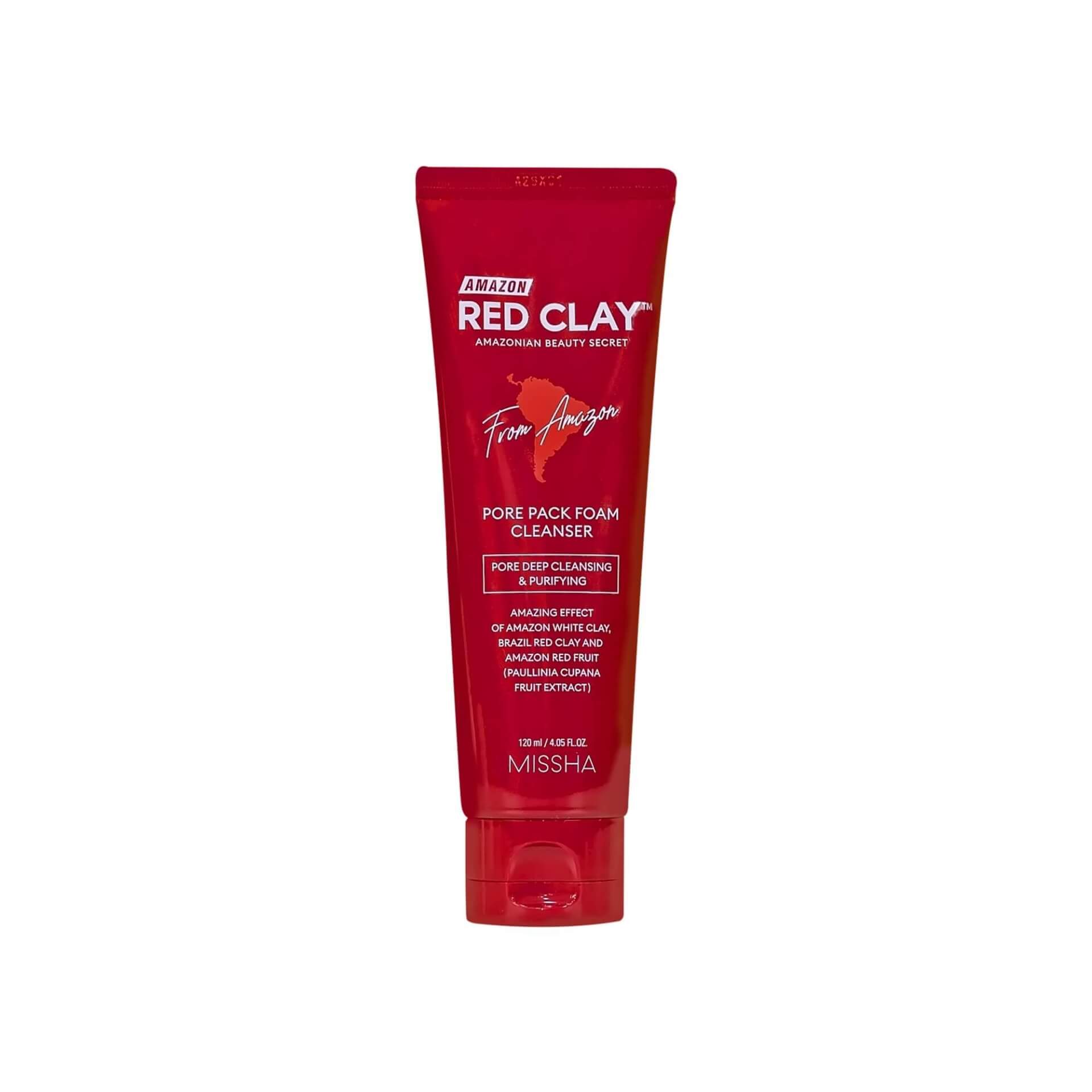 Missha Amazon Red Clay Pore Pack Foam Cleanser 120ml
