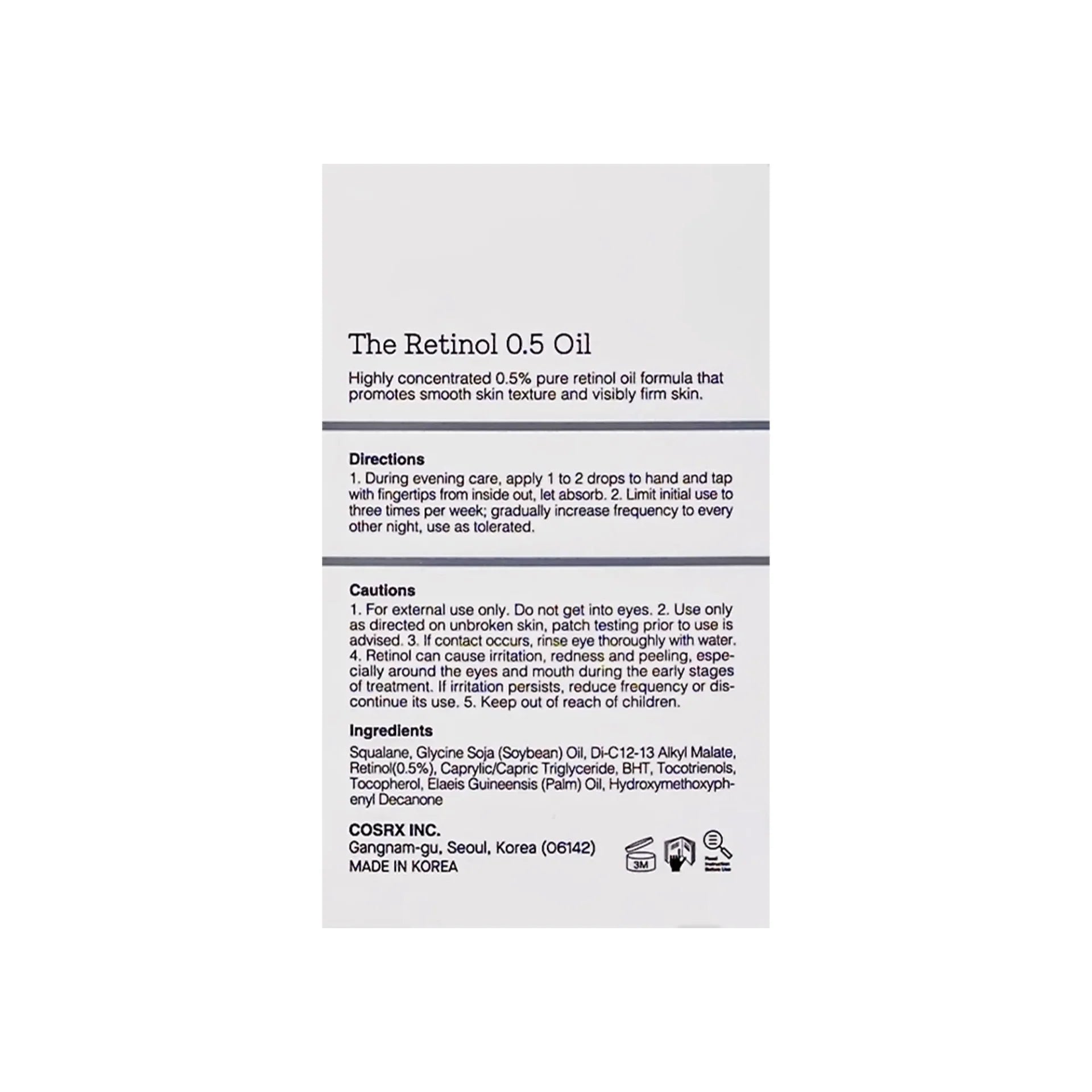 Cosrx The Retinol 0.5 Oil 20 ml