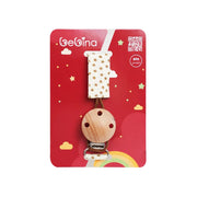 Bebina Pacifier Clip - Wood - Beige